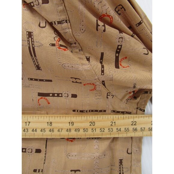 VINTAGE Gino Paoli Shirt Large Button Down Equestrian Horses 90s 80s - Picture 5 of 10